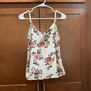 White Floral Tank